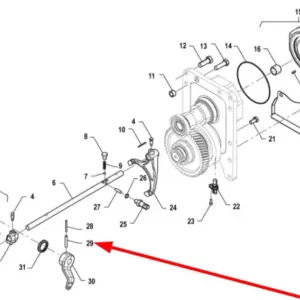 Oryginalny kołek sprężysty 8 x 50 o numerze katalogowym PIS14040017, stosowany w ciągnikach rolniczych marki Arbos.