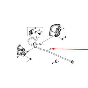 Oryginalny zespół wiązki lampy przedniej o numerze katalogowym TE2S483010004K, stosowana w ciągnikach rolniczych marek Arbos i Lovol.-schemat