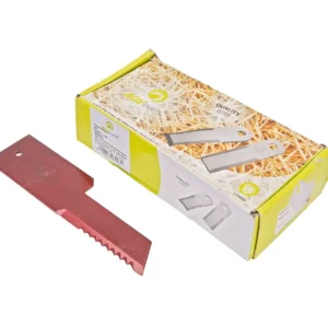 Noże stałe ząbkowane rozdrabniacza słomy o wymiarach 198 x 50 fi 6 i numerze katalogowym B900078