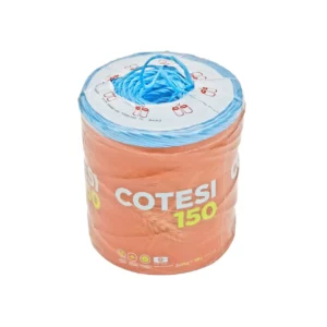 Sznurek rolniczy Cotesi T-150 o długości sznurka w szpuli 1170 metrów i masie szpuli 9kg.