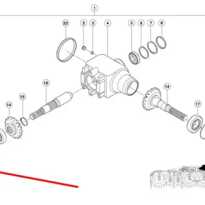 Oryginalny pierścień seger wewnętrzny o wymiarach 40 x 90 x 10 mm i numerze katalogowym 214400.0, stosowany w adapterach do kukurydzy marki Claas schemat.