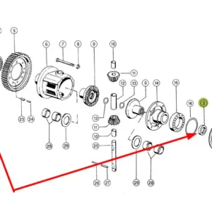 Oryginalny uszczelniacz mechanizmu różnicowego o wymiarach  48 X 72 X 12 i numerze katalogowym 237121.2, stosowany w maszynach rolniczych marki Claas schemat.