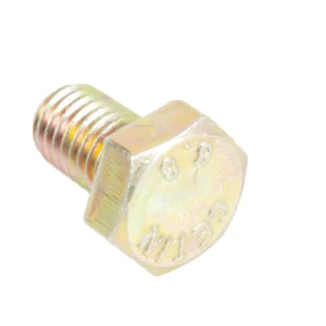 Oryginalna śruba z łbem sześciokątnym i pełnym gwintem o wymiarach M10 x 16 mm i klasie twardości 8.8 stosowana w maszynach rolniczych marki Claas