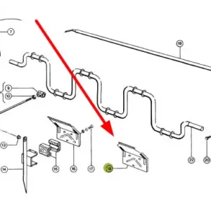 Oryginalna osłona zgarniacza o numerze katalogowym 608822.2, stosowana w kombajnach zbożowych marki Claas schemat