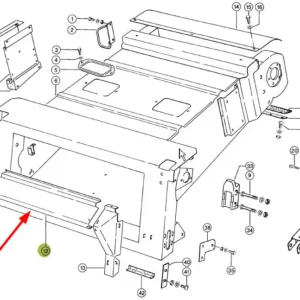 Oryginalna obudowa kanału wciągającego o numerze katalogowym 614909.0, stosowana w kombajnach zbożowych marki Claas schemat.