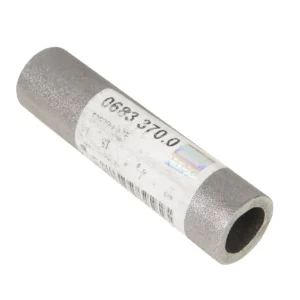 Oryginalna tuleja metalowa blokady siłownika przyrządu żniwnego o wymiarach 25 x 4 x 99 mm i numerze katalogowym 683370.0