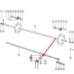 Orginalna uchwyt sprężysty palca sprężynowego o numerze katalogowym 807264.1, stosowany w prasach marki Claas schemat