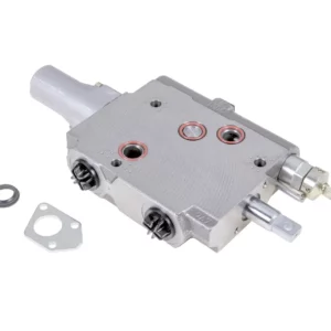 Oryginalny blok zaworów hydrauliki roboczej o numerze katalogowym 0067184100000, stosowany w ciągnikach rolniczych marki Fendt.