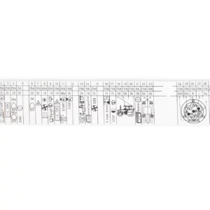 Oryginalna naklejka informacyjna o numerze katalogowym 117901030030