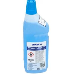 Oryginalny płyn niezamarzający do pneumatycznych układów hamulcowych Wabcothyl o pojemności 1 litra stosowany do ciągników marki Fendt.