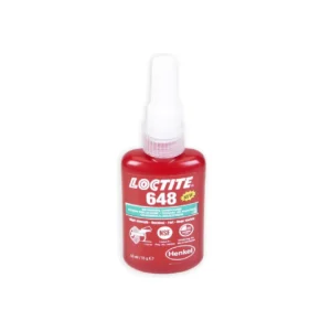 Oryginalna masa uszczelniająca Loctite 648 w opakowaniu o pojemności 50 ml i numerze katalogowym X903050091000