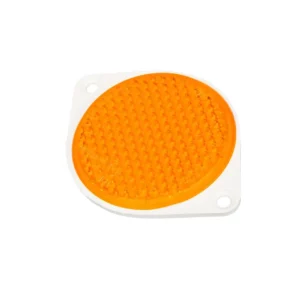 Odblask pomarańczowy F175 Ucho 24 Waś stosowany w maszynach rolniczych.