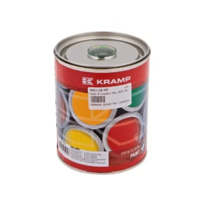 Lakier zielony szmaragd z palety barw RAL 6001 marki Kramp w opakowaniu o pojemności 1 L i numerze katalogowym 600108KR
