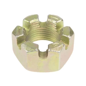 Oryginalna nakrętka koronowa o wymiarach 1-1/8"-12 i numerze katalogowym 7774581 stosowana w prasach marki Fendt i Massey Ferguson.