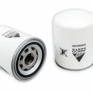 Oryginalny filtr oleju silnika puszkowy o numerze katalogowym V836862582 stosowany w ciągnikach rolniczych marek Massey Ferguson