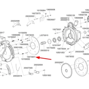Oryginalny sworzeń pion BT aparatu rozdzielającego o numerze katalogowym 10073041, stosowany w siewnikach marki Monosem schemat.