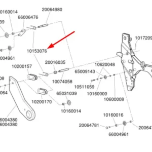 Oryginalna sprężyna napinacza sekcji wysiewającej o numerze katalogowym 10153076, stosowana w siewnikach marki Monosem schemat.