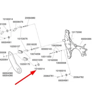 Oryginalny pierścień samosmarujący brąz o wymiarach 16X20X16 i numerze katalogowym 10160014, stosowany w siewnikach marki  Monosem schemat.