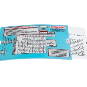 Oryginalna tabela ustawień podsiewacza nawozów o numerze 10226121