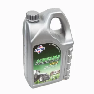 Olej uniwersalny wielofunkcyjny  Agrifarm STOU 10W30 5l oparty na bazie mineralnej majacy zastosowanie w układach hydraulicznych przekładniach oraz jako olej silnikowy w jednostach benzynowych i diesla