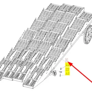Oryginalny zespół wytrząsaczy o numerze katalogowym 100220236, stosowany w kombajnach zbożowych marki Rostselmash schemat.