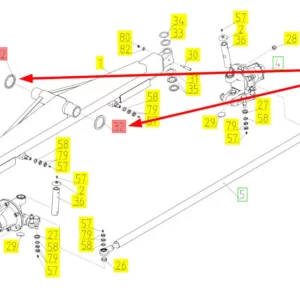Oryginalna podkładka o numerze katalogowym 100007602, stosowana w kombajnach zbożowych marki Rostselmash schemat