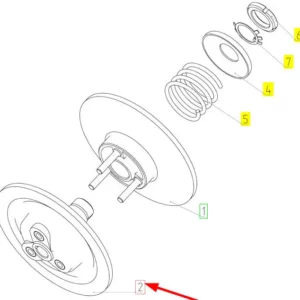 Oryginalny dysk wariatora o numerze katalogowym 100007623, stosowany w kombajnach zbożowych marki Rostselmash- schemat.