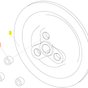 Oryginalna tuleja dysku wariatora o numerze katalogowym 100007625, stosowana w kombajnach zbożowych marki Rostselmash- schemat.