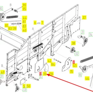 Oryginalna zaślepka otworu rewizyjnego o numerze katalogowym 100014548, stosowana w kombajnach zbożowych marki Rostselmash schemat.