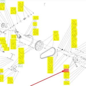 Oryginalne jarzmo mocujące o numerze katalogowym 100014561, stosowane w kombajnach zbożowych marki Rostselmash schemat.