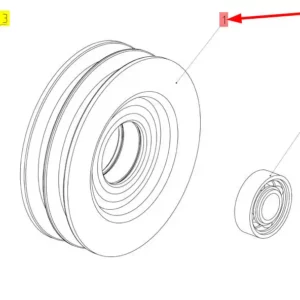 Oryginalne koło pasowe o numerze katalogowym 100022701, stosowane w kombajnach zbożowych marki Rostselmash schemat.