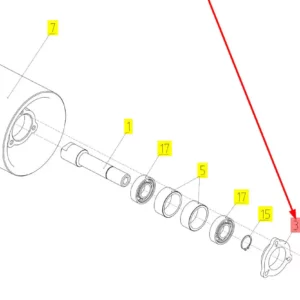 Oryginalny pierścień koła pasowego o numerze katalogowym 100028523, stosowany w kombajnach zbożowych marki Rostselmash schemat.
