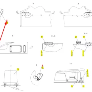 Oryginalna lampa robocza o numerze katalogowym 100028740, stosowana w kombajnach zbożowych marki Rostselmash schemat.