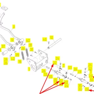 Oryginalna podkładka uszczelniająca miedziana o numerze katalogowym 100030017, stosowana w kombajnach zbożowych marki Rostselmash schemat.
