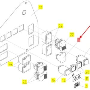 Oryginalna zaślepka o numerze katalogowym 100030201, stosowana w kombajnach zbożowych marki Rostselmash schemat.