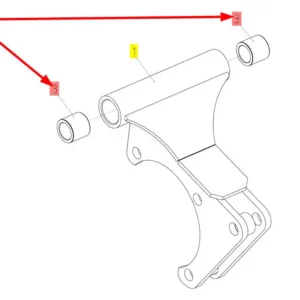 Oryginalna tuleja dźwigni o numerze katalogowym 100030378, stosowana w kombajnach zbożowych marki Rostselmash schemat.