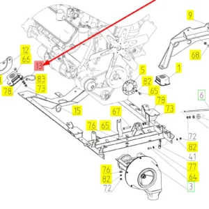 Oryginalna linka o numerze katalogowym 100031586, stosowana w kombajnach zbożowych marki Rostselmash schemat.