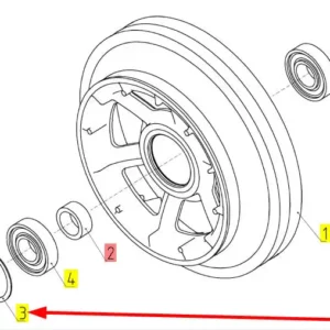 Oryginalny pierścień zabezpieczający o numerze katalogowym 100031688, stosowany w kombajnach zbożowych marki Rostselmash.