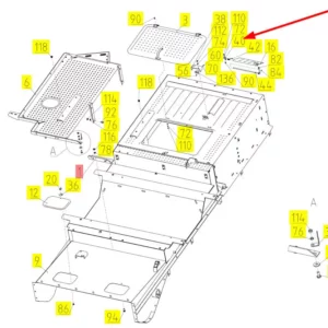 Oryginalny uchwyt mocujący o numerze katalogowym 100031766, stosowany w kombajnach zbożowych marki Rostselmash schemat.