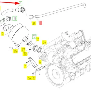 Oryginalny zawór kontrolny o numerze katalogowym 100034119, stosowany w kombajnach zbożowych marki Rostselmash schemat.