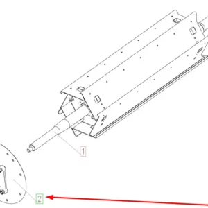 Oryginalna flansza bębna o numerze katalogowym 100034199, stosowana w kombajnach zbożowych marki Rostselmash schemat.