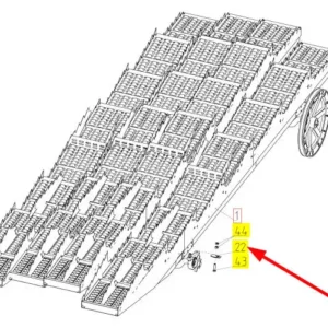 Oryginalna płytka mocująca obudowy łożyska o numerze katalogowym 100035081, stosowana w kombajnach zbożowych marki Rostselmash scheamt.
