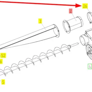 Oryginalna obręcz mocująca o numerze katalogowym 100035084, stosowana w kombajnach zbożowych marki Rostselmash schemat.