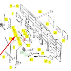 Oryginalna tuleja dystansowa o numerze katalogowym 100035092, stosowana w kombajnach zbożowych marki Rostselmash schemat.