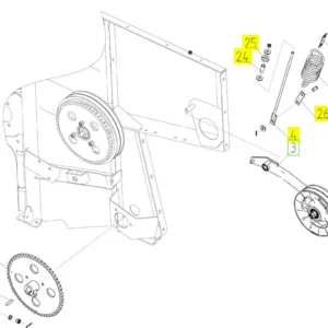 Oryginalne koło zębate o numerze katalogowym 100035394, stosowane w kombajnach zbożowych marki Rostselmash schemat.