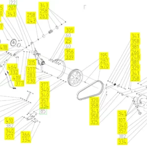 Oryginalny pręt napędu ślimaka o numerze katalogowym 100036616, stosowany w kombajnach zbożowych marki Rostselmash schemat.