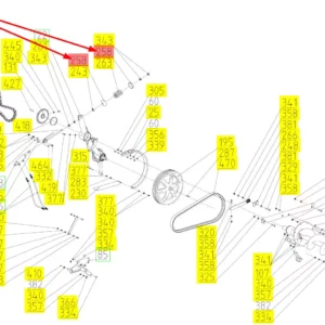 Oryginalne wieko sprężyny o numerze katalogowym 100036635, stosowane w kombajnach zbożowych marki Rostselmash schemat.