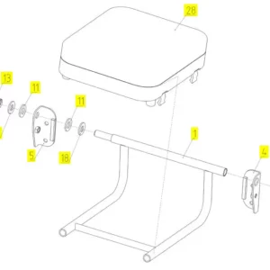 Oryginalna zaślepka o numerze katalogowym 100038357, stosowana w kombajnach zbożowych marki Rostselmash schemat.