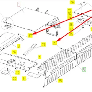 Oryginalna zaślepka o numerze katalogowym 100039693, stosowana w kombajnach zbożowych marki Rostselmash schemat.