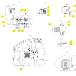 Oryginalna tuleja o numerze katalogowym 100039905, stosowana w kombajnach zbożowych marki Rostselmash schemat.